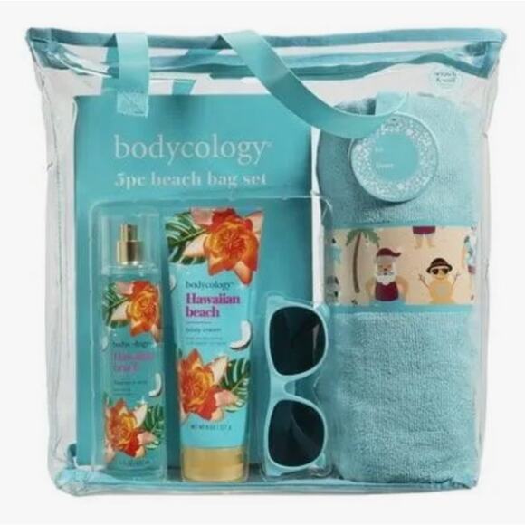NWT Bodycology Hawaiian Beach 5-Piece Bag Set - Picture 1 of 4